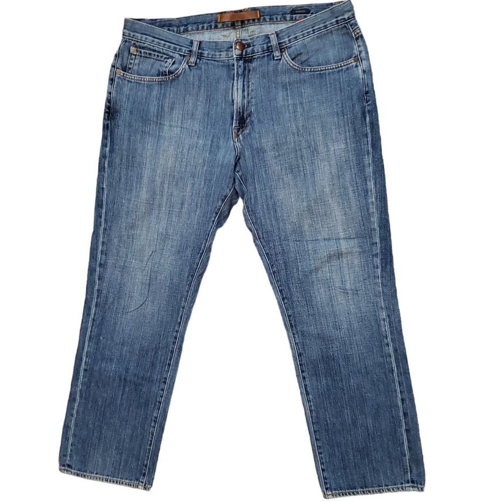 Agave Gringo 38 Short (Meas 37x28.5 10.5" Mid Rise) Straight Med Wash Jeans A2